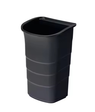 Large Black Bin for Service Cart